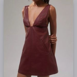 UO Limelight Faux Leather Mini dress ❤️NWT
